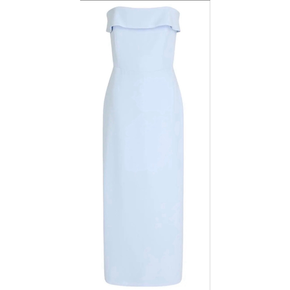 NWT Veronica Beard Strapless Midi Dress in Light Blue 10 - Picture 2 of 6